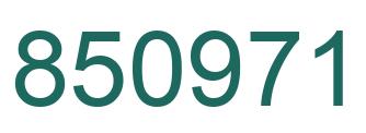 Number 850971 green image
