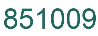 Número 851009 imagen verde