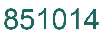 Número 851014 imagen verde
