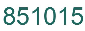 Número 851015 imagen verde
