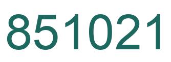 Número 851021 imagen verde