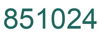 Número 851024 imagen verde