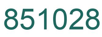 Number 851028 green image