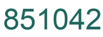Number 851042 green image