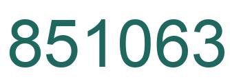 Number 851063 green image