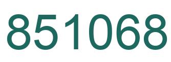 Number 851068 green image