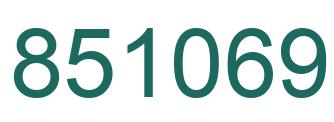 Number 851069 green image