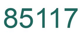 Number 85117 green image