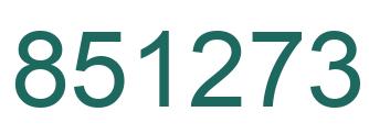 Number 851273 green image