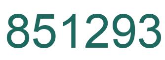 Number 851293 green image