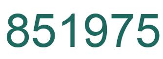 Number 851975 green image