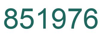 Number 851976 green image