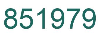 Number 851979 green image