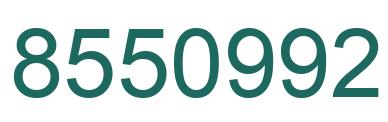 Number 8550992 green image