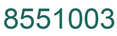 Number 8551003 green image