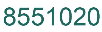 Number 8551020 green image
