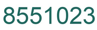 Number 8551023 green image