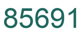 Number 85691 green image