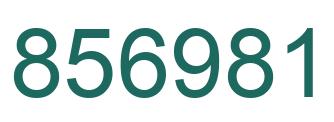 Number 856981 green image