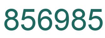 Number 856985 green image