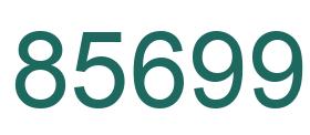 Number 85699 green image