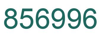 Number 856996 green image
