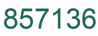 Number 857136 green image