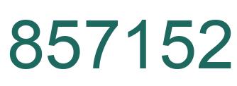 Number 857152 green image