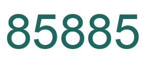 Number 85885 green image