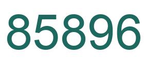 Number 85896 green image