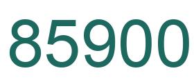 Número 85900 imagen verde
