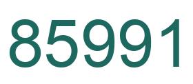 Number 85991 green image