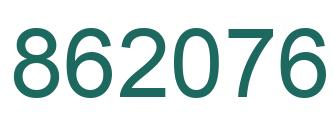 Number 862076 green image
