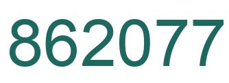 Number 862077 green image