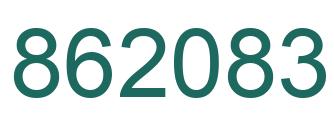 Number 862083 green image