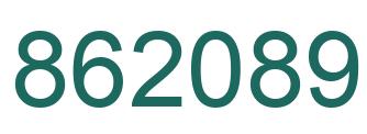 Número 862089 imagen verde