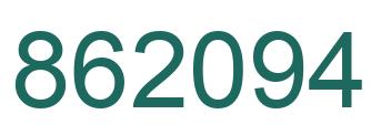 Número 862094 imagen verde