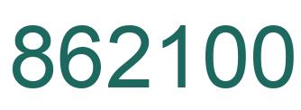 Number 862100 green image