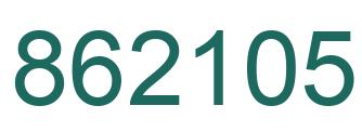 Number 862105 green image