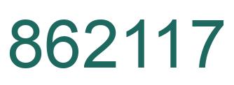 Number 862117 green image