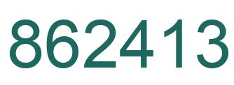 Number 862413 green image