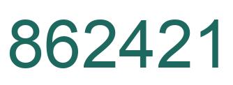 Number 862421 green image