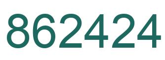 Number 862424 green image