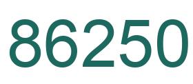 Número 86250 imagen verde