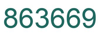 Number 863669 green image
