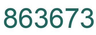 Number 863673 green image
