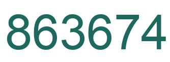 Number 863674 green image