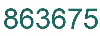 Number 863675 green image