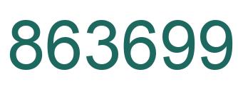 Number 863699 green image