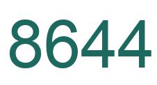 Número 8644 imagen verde